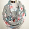 thumbnail image 4 of Bufanda infinita floral con envío gratuito, bufanda cálida para mujer, bandana, poncho cálido para mujer, bufandas y estolas de flores grandes, bufanda larga, 4 of 4