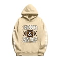 thumbnail image 5 of Football Sweatshirts Women Pullover Hoodies Cozy Outfits Game Day Sweatshirts Basic Tee Athletic Gym Shirts Soft Tunic Tops With Drawstring Plus Size Hooded Fall Fashion Must Haves Gift Khaki, 5 of 8