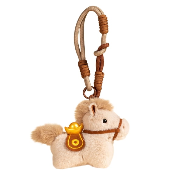 SSNTSY 1 PC Horse Keychain Plush Bag Charm Stuffed Horse Pendant Mini Horse Ornament for New Year Theme Party Birthday Decoration Supplies