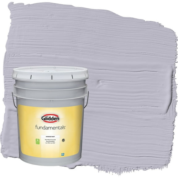Glidden Fundamentals Silverberry / Purple Flat Interior Paint, 5 Gallon