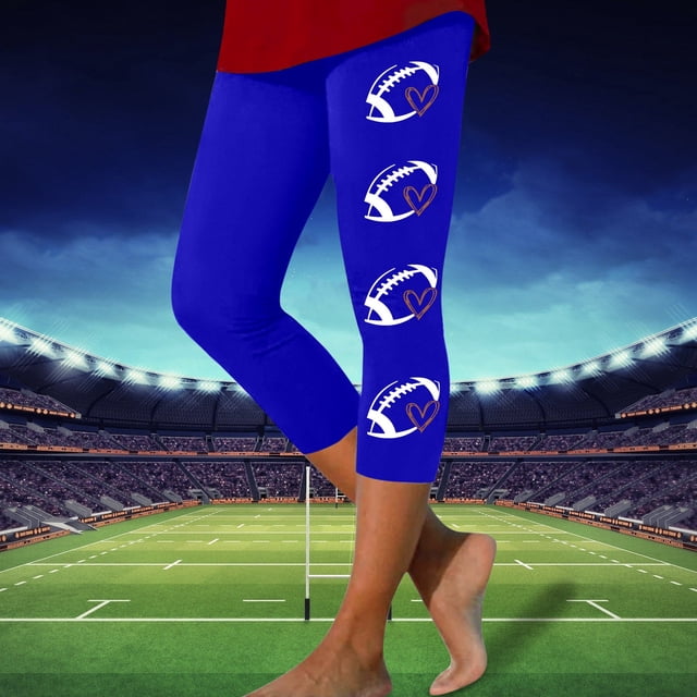 WILLBEST Leggings Deportivos Informales Con Estampado de Rugby Para Mujer, Pantalones de Yoga de Cintura Alta, Elásticos y Cómodos, Mallas Capri Para Correr y Gimnasio 1498 XXXGrande