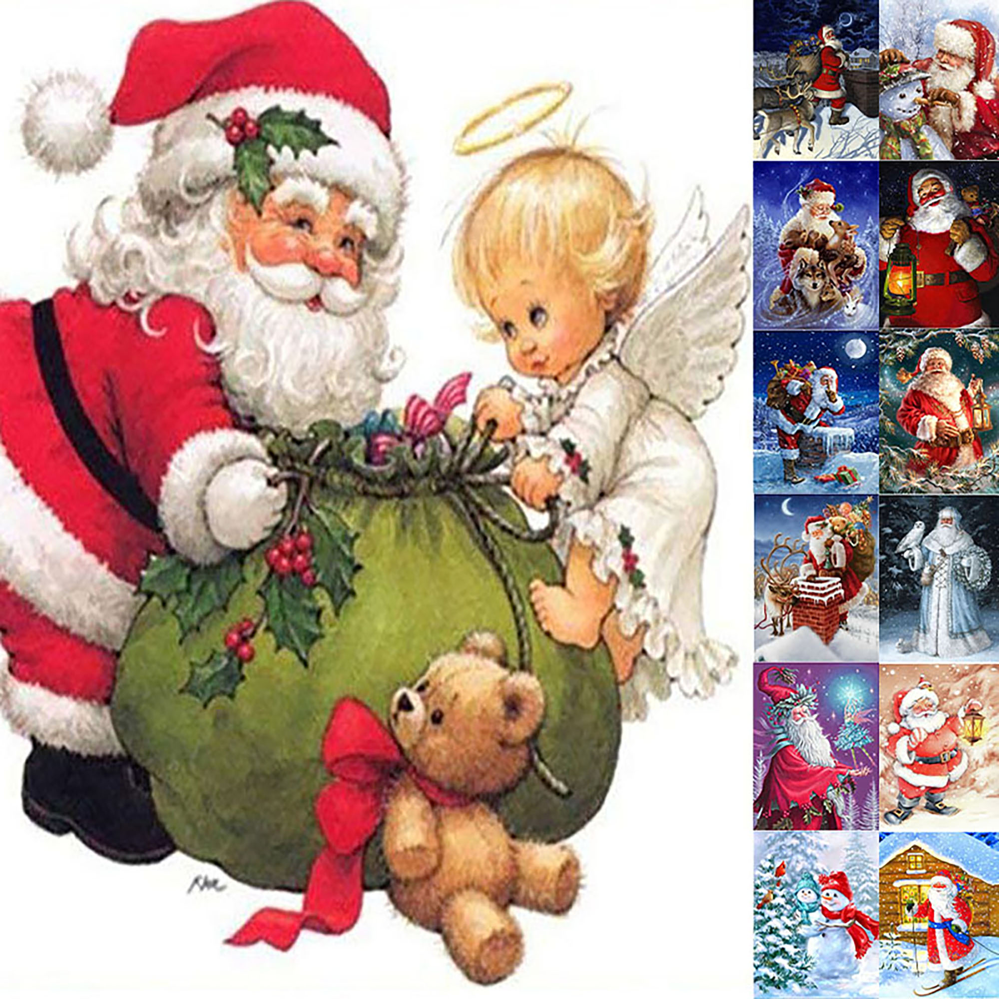 Santa Claus and bear Diamond Painting Cross Stitch Kit 5D DIY Diamond Painting Santa Claus and bear Diamond Painting Cross Stitch Kit 5D DIY Diamond Painting