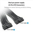 thumbnail image 4 of 6X Fuente de Alimentación Dual PSU Cable Divisor de Placa Base ATX de 24 Pines, 24 Pines (20 + 4) para Cable de Extensión de Placa Base ATX, 4 of 5