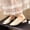 White, variant on PiGOGI Women's Peep Toe Mules Cut Out Low Heel Non-Slip Comfortable Slide Sandals Summer White 9.5