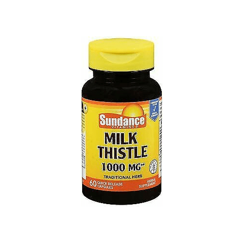 Sundance Vitamins Milk Thistle 1000 mg 60 Capsules, Pack of 3