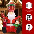 thumbnail image 2 of InfleasJoiy 10FT Rotating Hat Santa Claus Christmas Inflatable Decoration, 2 of 6