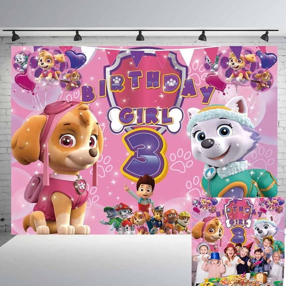 Paw Patrol Boy Party Supplies Background Backdrop Taspestry Banner Poster Decor Decorations