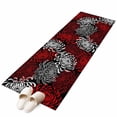 thumbnail image 2 of Red Grey Chrysanthemum Area Rugs 2x6 for Kitchen Runner Rug, Farmhouse Botanical Floral Modern Non Slip Washable Rug Runner, Low Pile Indoor Floor Carpet Mat Bathroom Rugs for Bedroom, Kids Room, 2 of 9