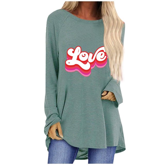 Hauts Femme Automne 2023 Mode Femmes à Manches Longues Lettre Imprimée à Carreaux Col Rond Pull-Over Haut