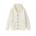 thumbnail image 2 of Men's Hooded Cardigan Sweater Button Front Knit Long Sleeve Casual Jacket, 2 of 6
