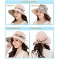 thumbnail image 4 of Womens Sun Hat Summer UPF 50+ UV Protection Beach Hat Foldable Wide Brim Cap, 4 of 8