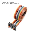 thumbnail image 4 of Cable de cinta plana arcoíris IDC 14P con conector D-type FC/FC, paso de 2.54mm, longitud de 1m, 4 of 5