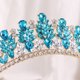 thumbnail image 4 of Zhuge Tiara de boda para novia, diadema de princesa, corona nupcial, joyería para el cabello con diamantes de imitación de cristal, decoración para novia, cumpleaños, graduación, boda (blanco), 4 of 4