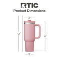 thumbnail image 6 of RTIC 40 oz Ceramic Lined Road Trip Tumbler, Leak-Resistant Lid with Straw, Dusty Rose, 6 of 7