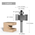 thumbnail image 1 of 8-Piece Export-Grade Woodworking Router Bit Set: T-Shaped Roller Ball Slotting & Edge Trimming Tools with 1/4 Inch Shank, 5/8 Inch Red Cutter - Universal Compatibility for Most Woodworking Machines,, 1 of 6