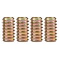 thumbnail image 4 of Tuerca recta para muebles - M8 M10 Dientes internos y externos de hierro Tuercas rectas Surtido de muebles Tuerca de inserción roscada(M10*25), 4 of 8