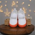 thumbnail image 4 of Girl's White Canvas Shoes for Kids Slip On Lightweight Sneakers Casual Non Slip Walking Running Shoes, 4 of 4