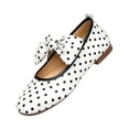thumbnail image 2 of KEVCHE Womens Polka Dot Satin Bow Knot Round Toe Ballet Flats, Comfort Slip On Shoes, Lightweight Footwear for Casual Summer Party Wear, Retro Mary Jane Ballet Shoes, 2 of 5