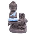 thumbnail image 3 of Quemador de incienso Torre de reflujo Conos Palos Soporte Cerámica Porcelana Buda Monje Recogedor de cenizas Eigraketly JJ9708-02B, 3 of 4