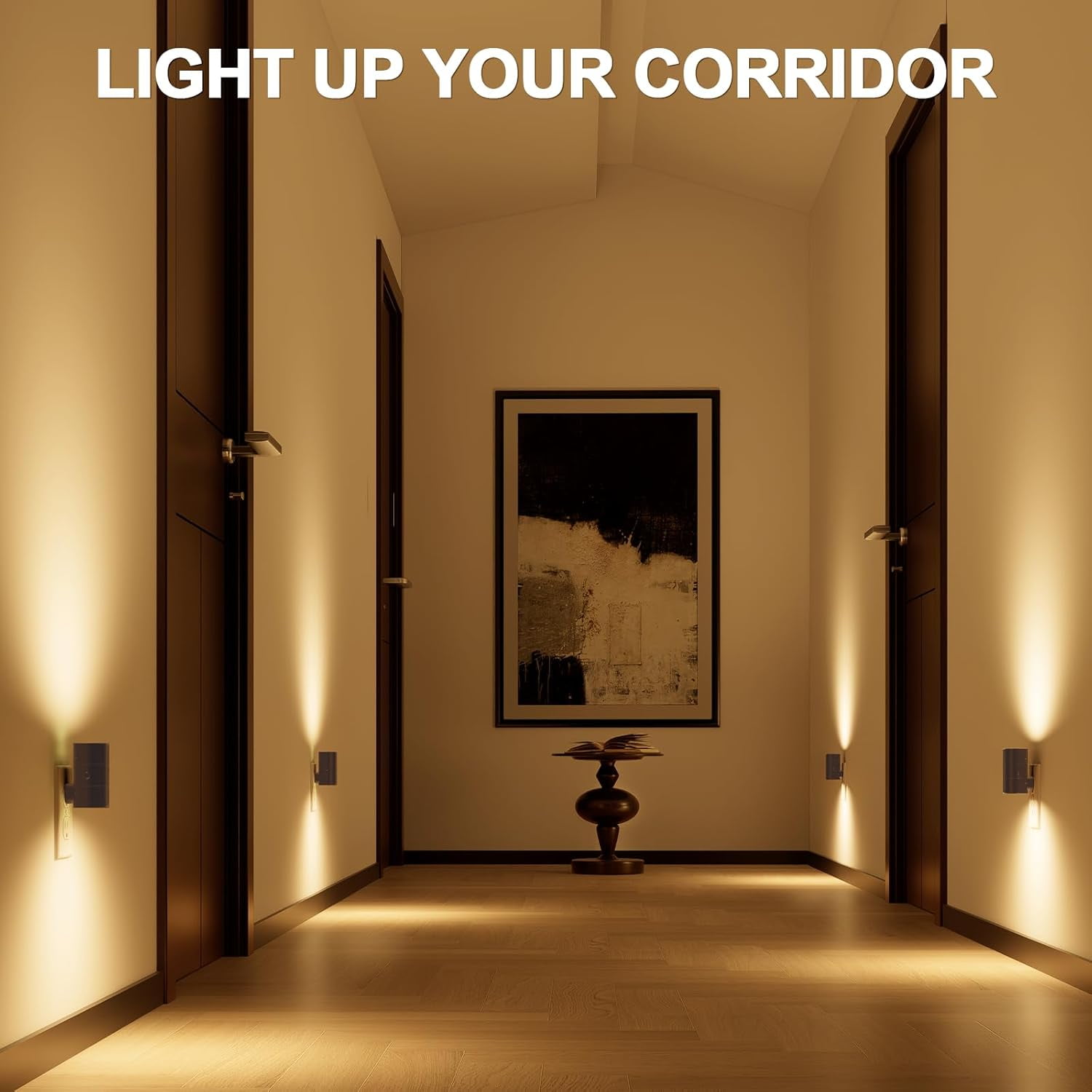 Night Lights Plug into Wall, Dimmable LED Nightlight, Rotatable 270 Wall Lights 0-100LM Adjustable Brightness, 3 Color Temperatures, Compact Size Black 2 Pack for Hallway,Bedroom, Bathroom