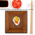 thumbnail image 3 of 1Pc Square Wooden Sushi Dish Snacks Dried Cake Tray Dessert Plate for Home Tableware(#3), 3 of 6