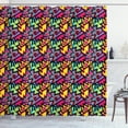 thumbnail image 1 of Ambesonne Psychedelic Shower Curtain, Grunge Graffiti, 69"Wx75"L, Multicolor, 1 of 3