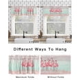 thumbnail image 6 of Pink Flamingo Kitchen Curtain Valances for Windows Farmhouse Short Curtains, Summer Tropical Flamingo Hawaii Animals Rod Pocket Valance Curtain for Bedroom Cafe Living Room 56"x16", 6 of 8