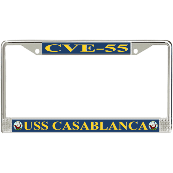 USS Casablanca CVE-55 License Plate Frame