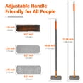 thumbnail image 4 of JEHONN 4 in 1 Tub Tile Scrub Brush with Squeegee 58'' Long Handle (Grey Orange), 4 of 7