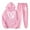 Pink, variant on Buigttklop Womens Heartbeat Print Hoodie Sweatsuits 2 Piece Tracksuit Sets Casual Sweatshirt and Sweatpants Jogger Workout Outfit
