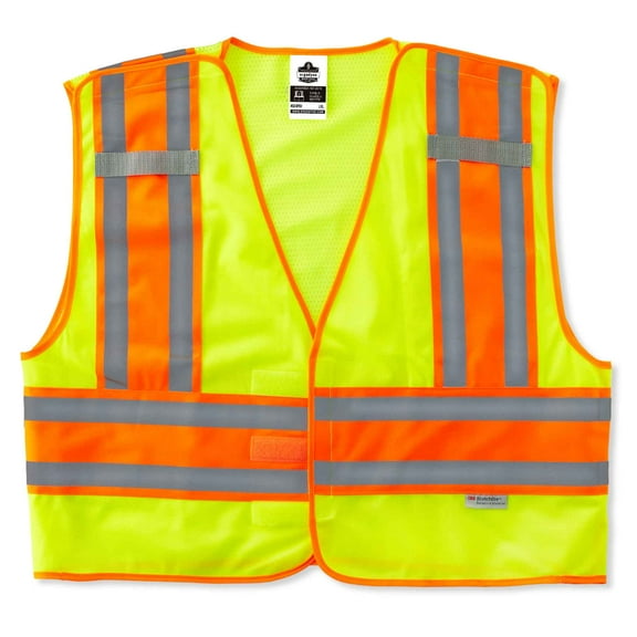 Ergodyne GloWear® 8245PSV Type P Class 2 Public Safety Vest, Lime, 4XL/5XL