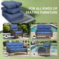 thumbnail image 3 of Bellefurn 4 Piece Outdoor Deep Seat Cushion,22 x 25 Outdoor Chairs Cushions for Patio Furniture Waterproof & Fade Resistant Outdoor Cushions for Wicker Chair,Sofa,Couch, 3 of 10