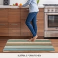 thumbnail image 5 of Green Blue Brown Farmhouse Doormat Outdoor Entrance 20"x31.5", Vintage Wood Absorb Moisture Dirt Door Mats, Non-Slip Rubber Backing Floor Mats Indoor, Low-Profile Front Door Rugs, 5 of 9