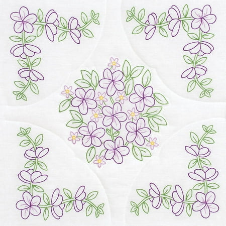 Stamped White Quilt Crib Top, 40