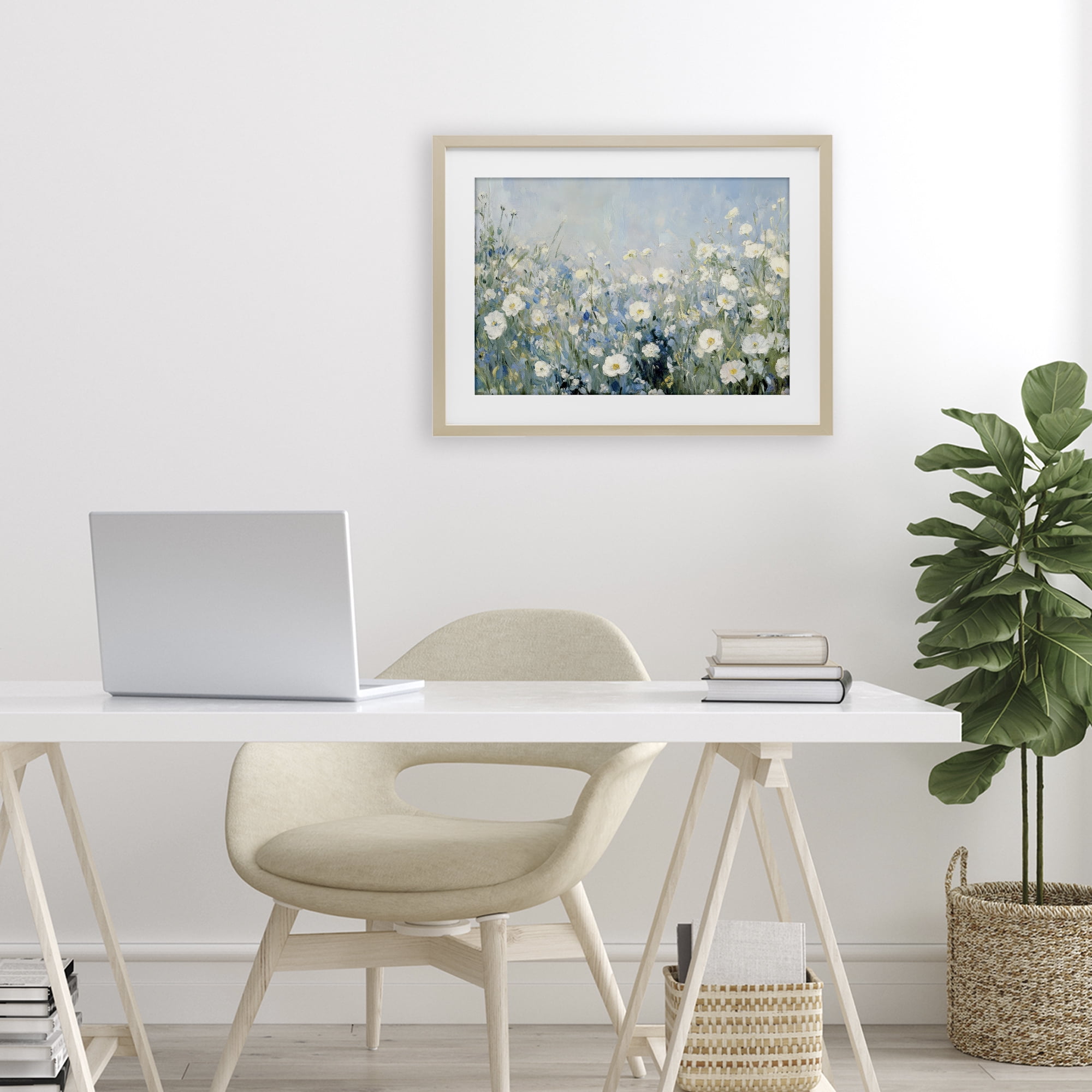 Stupell Industries Meadow Foliage Dream Birch Framed Print Under Glass, design by Petal Prints Design