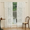 thumbnail image 6 of Lace Window Valance 183x183cm/100x200cm Lightweight Sheer Curtains Easy Installs, 6 of 19