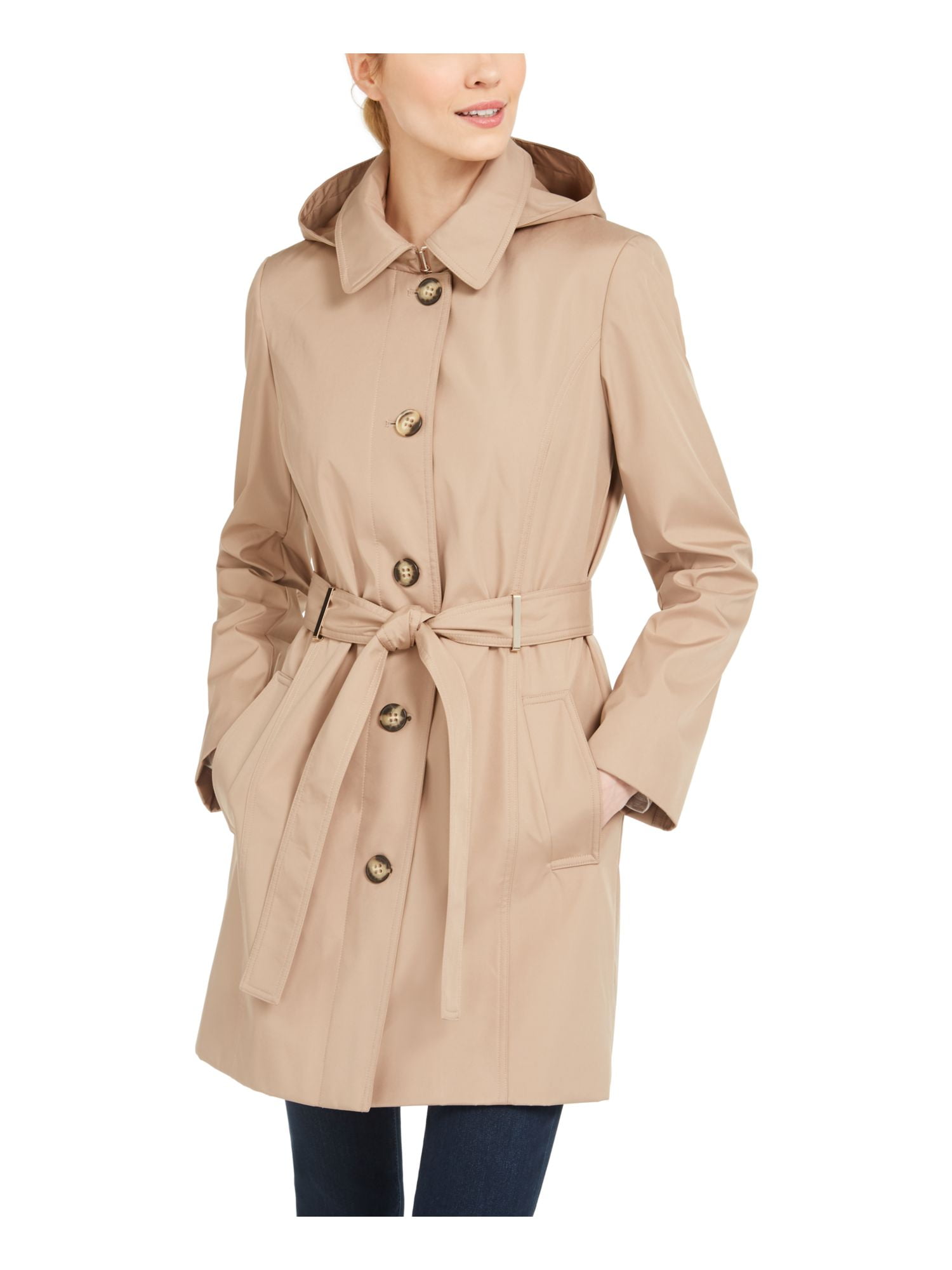 calvin klein belted trench coat