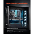 thumbnail image 6 of CPU Liquid Cooler AIO Water Cooling System with 120mm PWM Fans, High-Speed Pump Up to 4850 RPM, Real-Time Temperature Display, Compatible with Intel 115X/1366/2011/1700/1200 and AMD AM5/AM4, 6 of 11