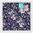 thumbnail image 2 of PinPix 13x13 Custom Cork Bulletin Board Vintage Japanese Floral Navy Poster Board Has a Fabric Style Canvas Finish, Framed in Vintage Japanese Floral Navy, by ArtToFrames (PinPix-1542), 2 of 5