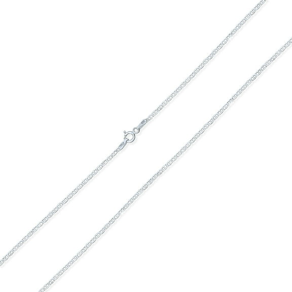 Bling Jewelry Unisex 2MM Sterling Silver Anchor Chain Necklace Made in Italy