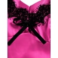 thumbnail image 5 of VSNOW Sexy Lingerie Women Lace Satin Babydoll V Neck Sleeveless Sleepwear Nightdress, 5 of 7