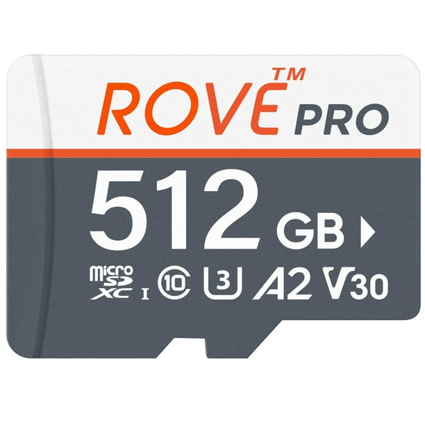 Tarjeta de memoria ROVE PRO microSDXC 512GB con adaptador 100MB/s