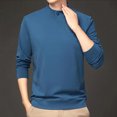 thumbnail image 4 of pstuiky camisas de manga larga para hombre, Pijama deportivo para hombre, para estar en casa, color liso, camiseta deportiva top de hombre l, 4 of 5