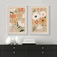 thumbnail image 3 of IDEA4WALL Framed Canvas Print Wall Art Set Mid-Century Gallery Abstract Pastel Flower Blossom Collage Fine Art Farmhouse/Country Wall Decor for Living Room, Bedroom, Office - 24"x36"x2 White, 3 of 5