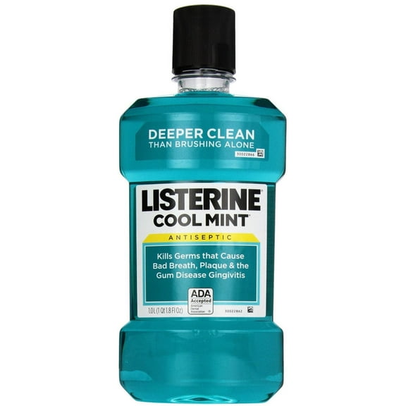 Listerine Antiseptic Mouthwash, Cool Mint 33.8 oz (Pack of 2)