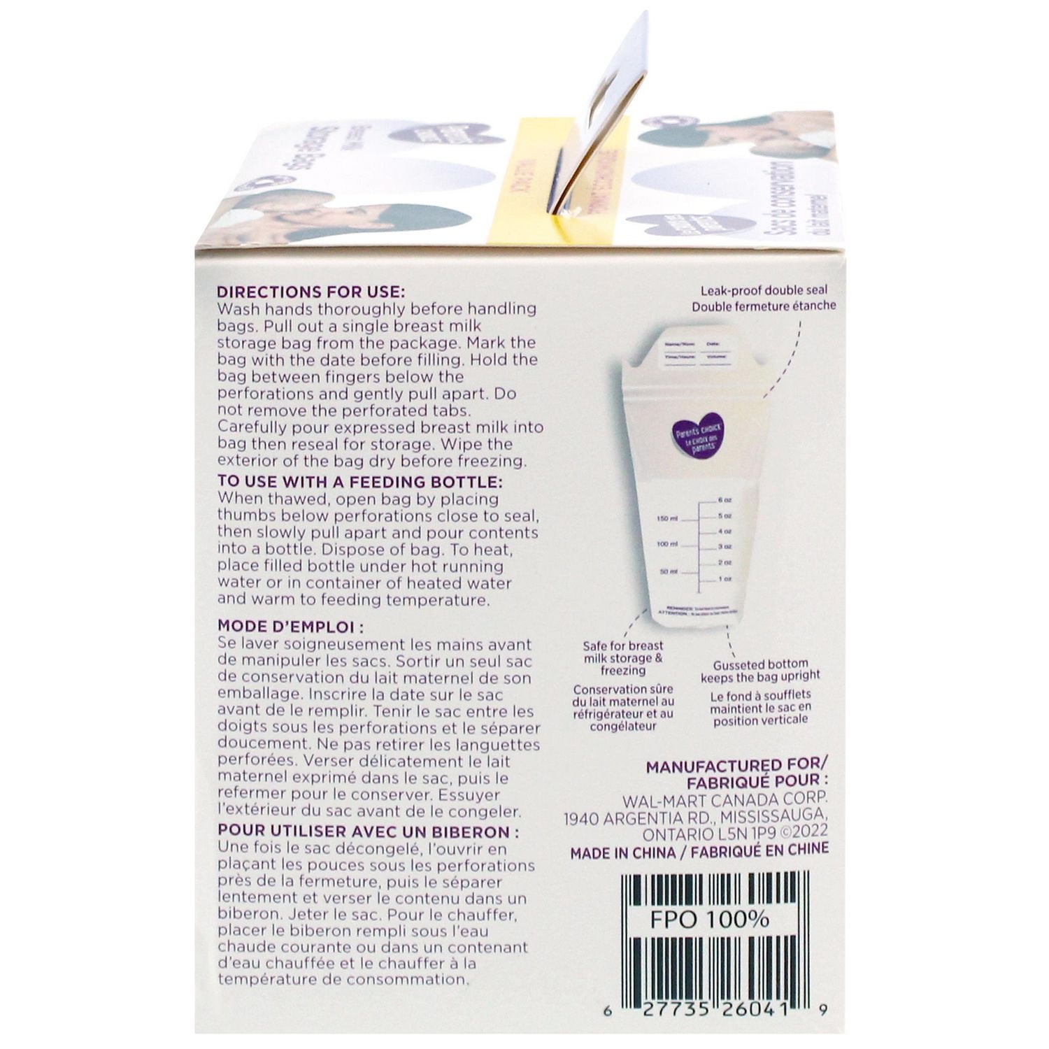 Parent’s Choice Breast Milk Storage Bags