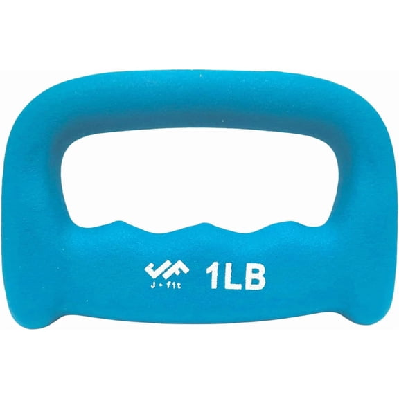 JFIT Neoprene D Grip Dumbbells - Single Weights 1LB - Premium Non-Slip, Hand Weights, Ergonomic Design