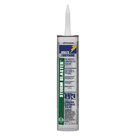 Hybrid Sealant, 10 oz, Cartridge, Clear, Hybrid Base, Storm Blaster