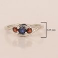 thumbnail image 5 of 0.45 Ctw Oval Shape Blue Sapphire Gemstone 925 Sterling Silver Three Stone Women Promise Ring, 5 of 7