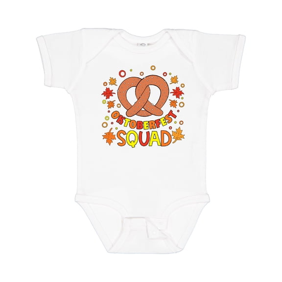 Inktastic Oktoberfest Squad Fall Leaves Pretzel Boys or Girls Baby Bodysuit